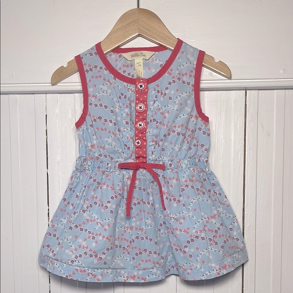 MATILDA JANE VGUC 100% Cotton Pleated Floral Sleeveless Blouse